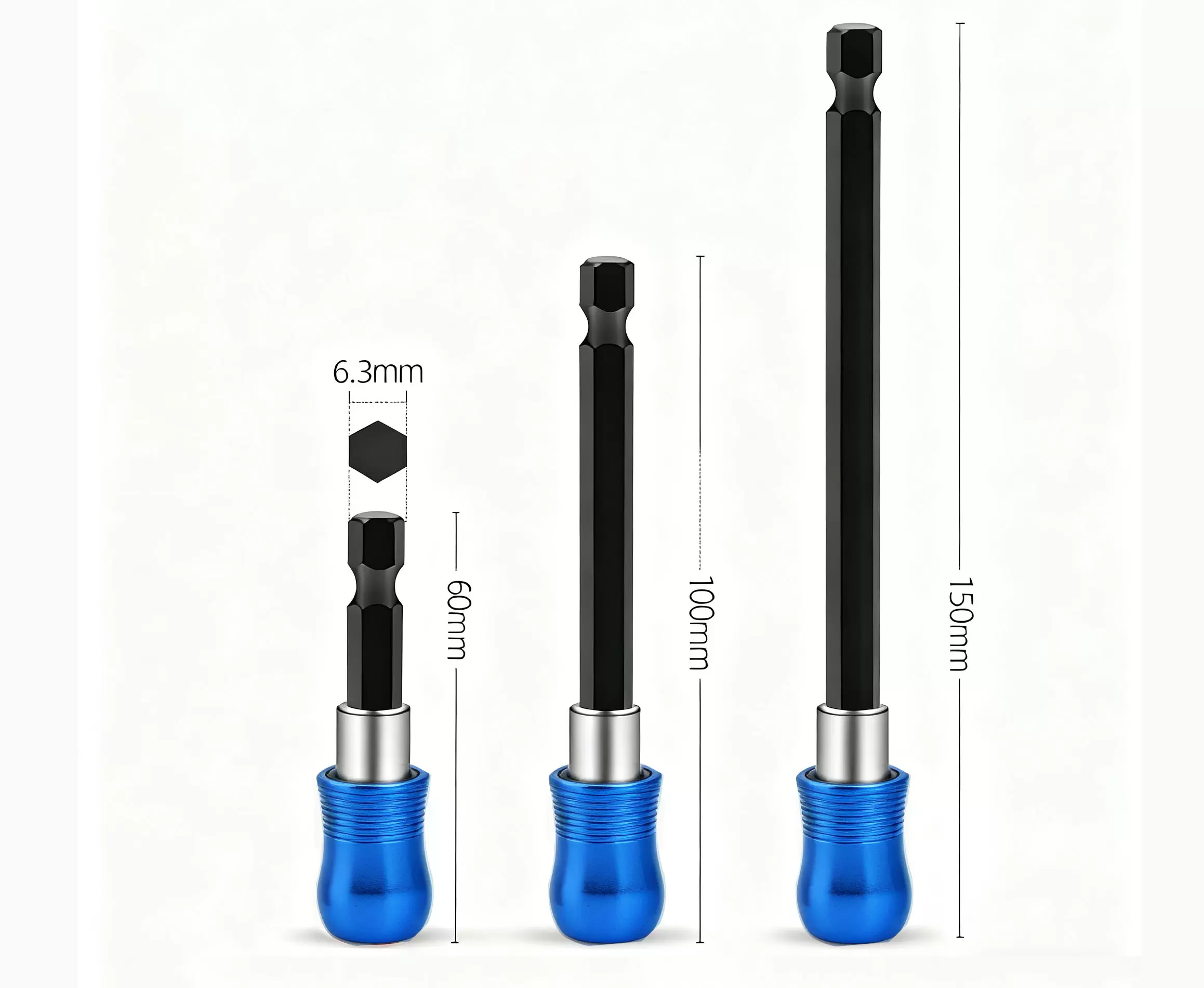 100mm     1/4" Hex Drive Quick-Change Chuck