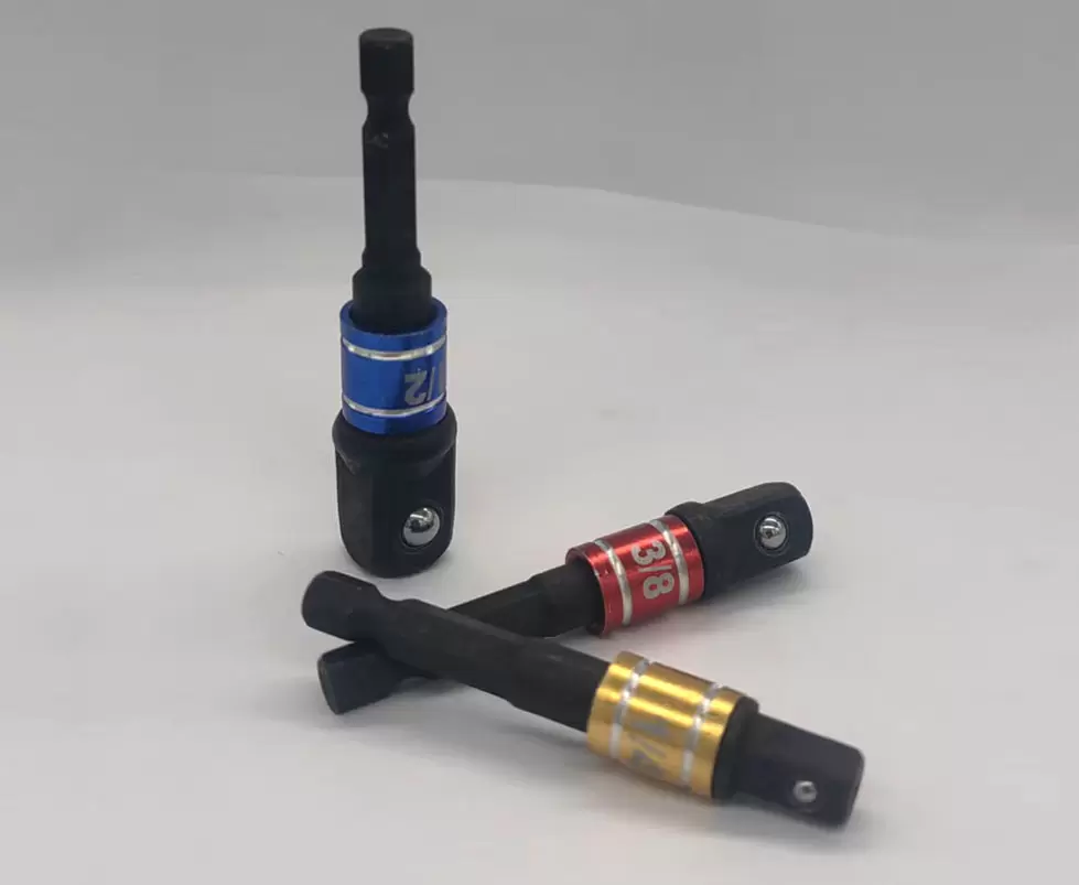 Impact Socket Adapter Set 1/4” 3/8” 1/2” Hex Shank Multi Color